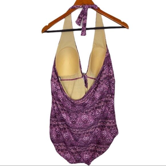 Swimsuit for all Halter Top Swimsuit‎ Open Back Geometric Plunge Sexy Strap - Picture 10 of 10